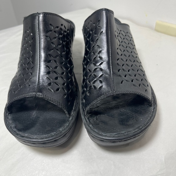 Josef Seibel Rebecca 25 Women Black Leather Slide Platform Sandals. 39 US 8 - Picture 3 of 11